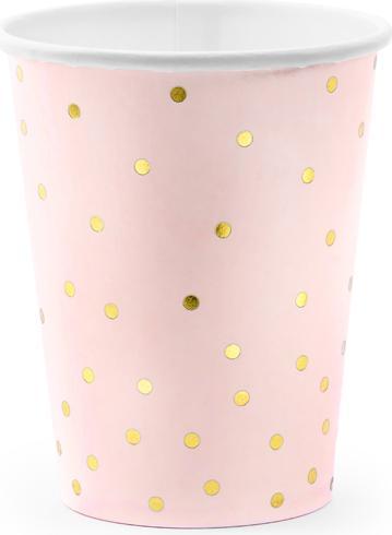 Image du produit Partydeco Cup Polka Dots, light pink, 260 ml (1 pkt / 6 pc.) (6 x)
