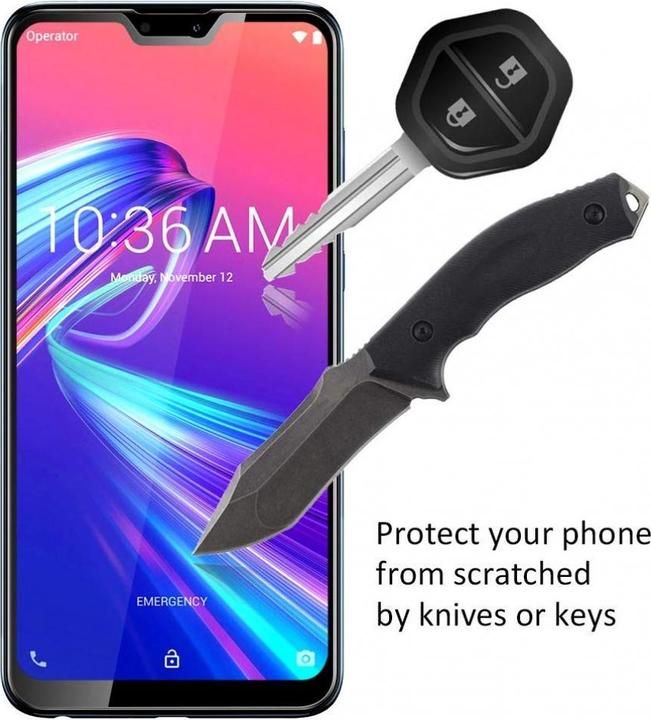 Image du produit Screenguard Asus Zenfone Max Pro M2 Full Screen Protection en verre blindé 2.5D 9H (1 pièce(s), Asus Zenfone Max Pro (M2))