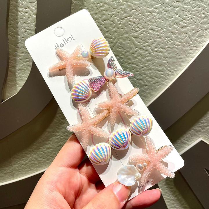 Produktbild Activity Board Cute Candy Color Shell Mermaid Sugar Starfish Hair Clip Bangs Clip High-End Side Clip Hairpin