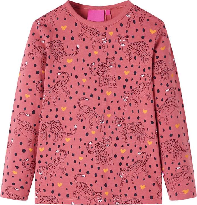 Produktbild VidaXL Kinderpyjama mit Langen Ärmeln Altrosa 116,Material: 95 (116)