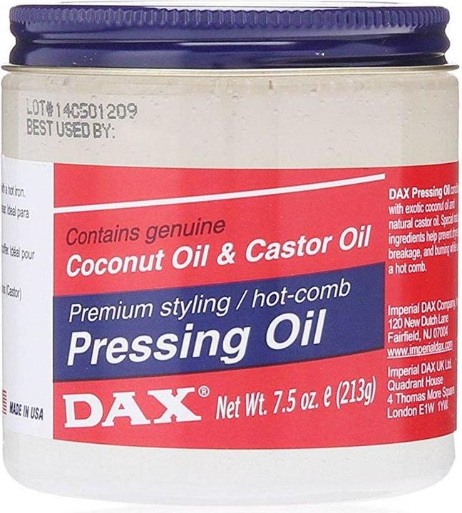 Actual product image DAX Pressing Oil 7.5oz Jar (Hair pomade, 213 ml)