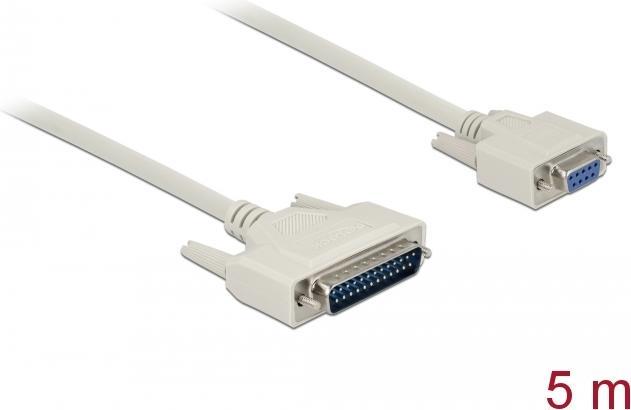Immagine prodotto Delock Cavo seriale da D-Sub 25 maschio a D-Sub 9 femmina 5 m (5 m, VGA)