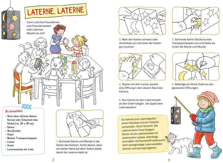 Actual product image Conni Gelbe Reihe (Beschäftigungsbuch): Mein Laternen-Bastelbuch (German, Hanna Sörensen, Ulrich Velte, 2023)