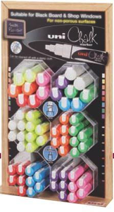 Image du produit Posca UNI-BALL Marqueur à craie présentoir PWE5M8K.5 ass. 60 pièces (8 mm, 60 x)