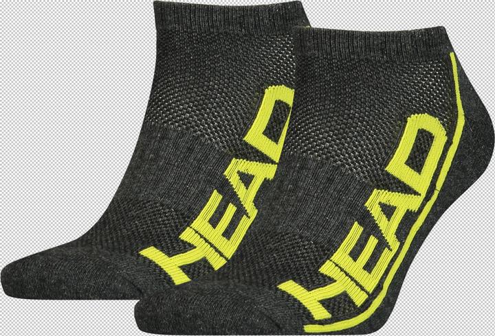 Image du produit Head Chaussettes de Baskets Hommes Performance Femmes Chaussettes 8P (Dark Grey/Lime, 39-42) (39 - 42)