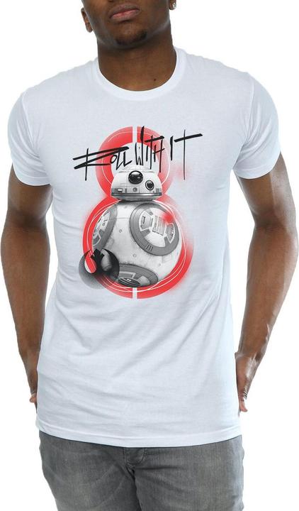 Actual product image Star Wars Mens The Last Jedi BB-8 Roll With It T-Shirt (M)