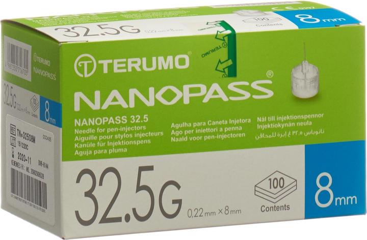 Actual product image Terumo Pen needle NANOPASS 32.5G 0.22x8mm (100 pcs)