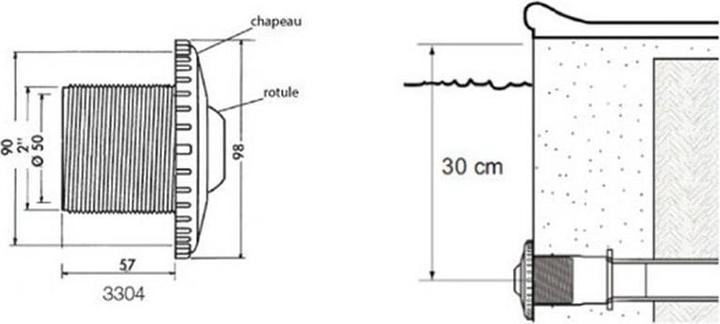 Immagine prodotto Hayward Bocchetta a pressione Cofies per piscina in cemento 3304