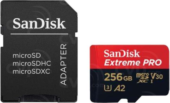 Actual product image SanDisk Extreme PRO UHS-I V30 (256 GB, microSDXC, U3, UHS-I)