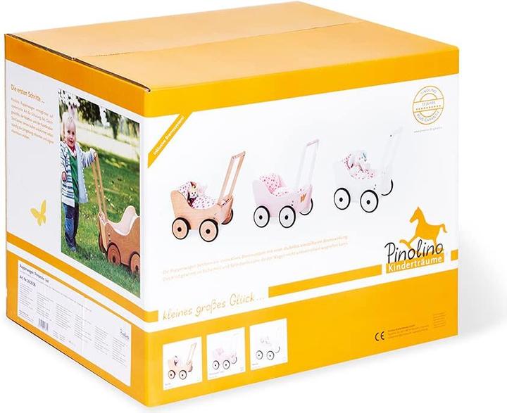 Image du produit Pinolino Voiture de poupée "Trixi" avec literie Herzchen Rosa