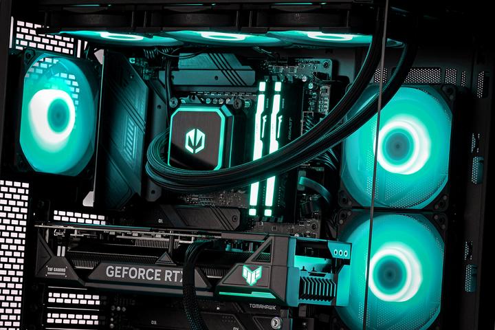 Produktbild Actina 5901443406235 PC AMD Ryzen™ 7 9800X3D 32 GB DDR5-SDRAM 1 TB SSD NVIDIA GeForce RTX 4070 Ti Su (AMD Ryzen 7 9800X3D, 32 GB, 1000 GB, GeForce RTX 4070 Ti Super)