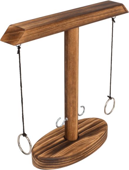 Produktbild Ootb Ringwurf Trinkspiel aus Holz 25cm, inkl. 2 Shot Gläser