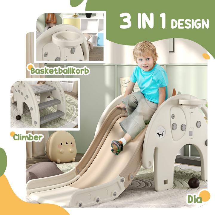 Produktbild Aiyaplay Kinderrutsche Kunststoff Cremeweiss