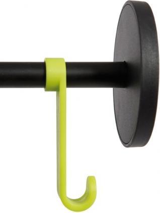 Productafbeelding Alba Kapstok PMSTAN3 N, 8 haken, zwart met 8 zwarte jashaken van kunststof, met 2 abn