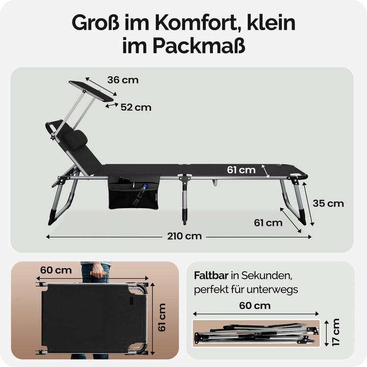 Produktbild Casaria Sonnenliege (210 cm)