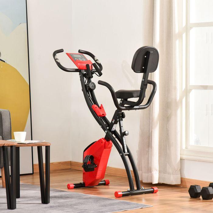 Immagine prodotto Swisshandel24 Home trainer 2-in-1 Display LCD, pieghevole, 8 livelli di resistenza magnetica regolabile, 1 paio