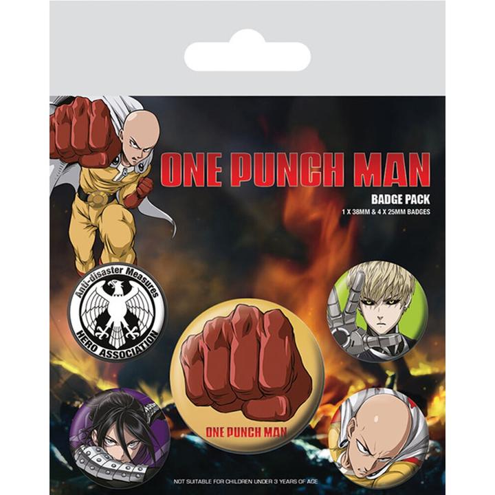One Punch Man Ansteckerset Destructive 5Erpack