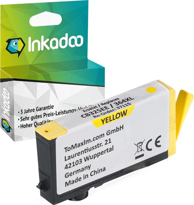 Image du produit Inkadoo Cartouches d'impression compatibles avec HP CB325EE / 364XL Cartouche d'encre, jaune Jaune (Y)