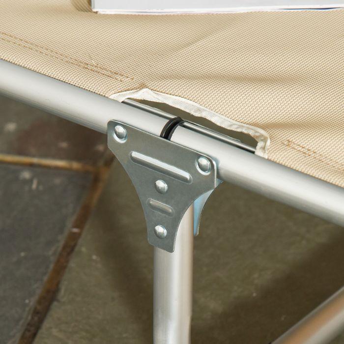 Immagine prodotto Swisshandel24 Sonnenliege Gartenliege Alu Stoffliege Relaxliege 5-fach verstellbar faltbar ergonomisch Netzstoff B (165 cm)