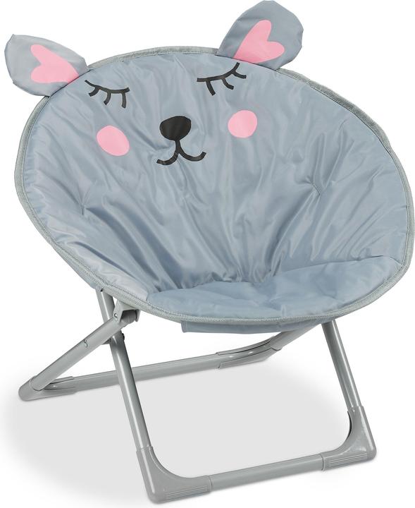 Actual product image Relaxdays Foldable Kids Moon Chair, Camping Seat (Child armchair)