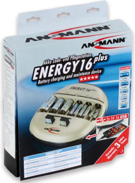 Actual product image Ansmann Energy 16 plus charging and maintenance station for 1-12 Micro AAA, Mignon AA rechargeable batteries