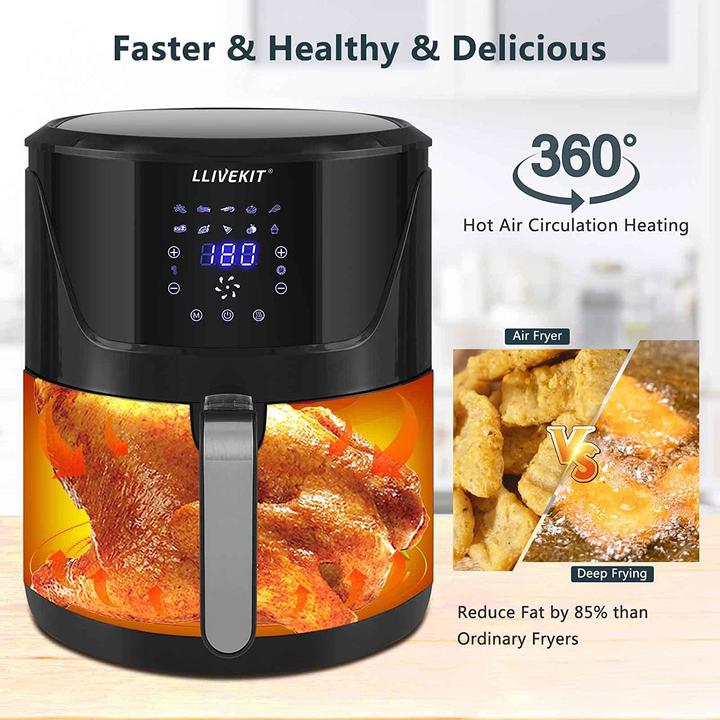 Immagine prodotto Llivekit Friggitrice ad aria calda XXXL da 7 litri in nero