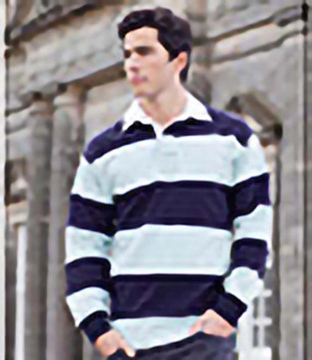 Actual product image Front Row Rugby Polo Shirt Long Sleeve Striped (XXL)