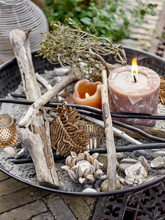 Image du produit Bloomingville Zanny Votive, Brown, Stoneware (1 x, Ø 11,5 cm)