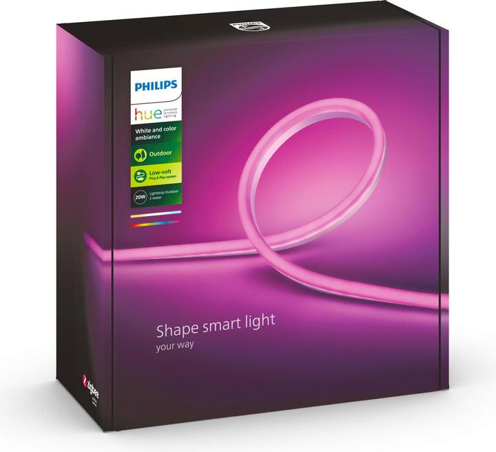 Actual product image Philips Hue LED Stripe Lightstrip Outdoor (DE Plug) (Multicoloured, 200 cm, Outdoor)