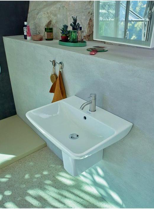 Produktbild Duravit Waschtisch ME by Starck m ÜL m HLB 550x440mm 1 Hahnloch weiss (440 mm, 550 mm)