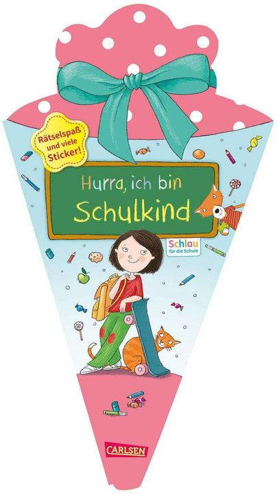 Immagine prodotto Intelligente per la scuola: Urrà, sono uno scolaretto (cono scuola rosa/blu) (30.70 cm, 1 x)
