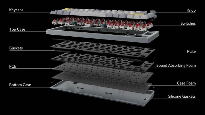 Produktbild Keychron Q2 Barebone Knob Version (Barebone, Kabelgebunden)