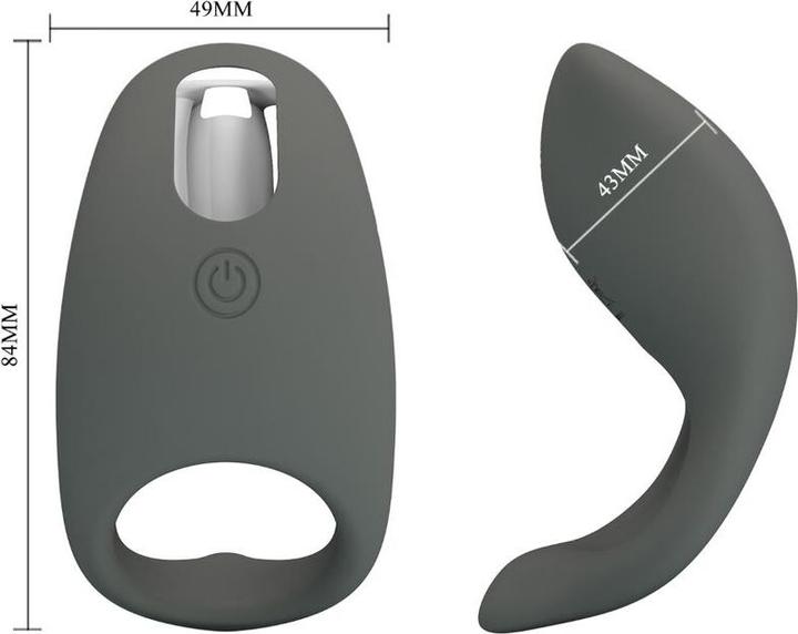 Actual product image Pretty Love - Gemma Vibratorring Mit Memory-Grau