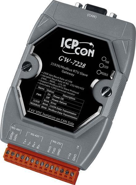 Actual product image Moxa J1939 TO MODBUS RTU SLAVE GATE
