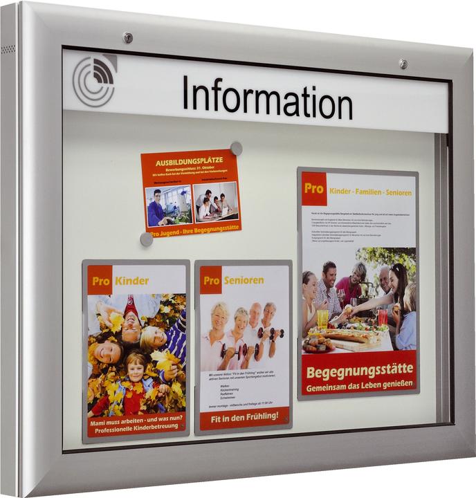Actual product image kaiserkraft Display case for indoor and outdoor use (Magnet board, 138 x 102.5 cm)