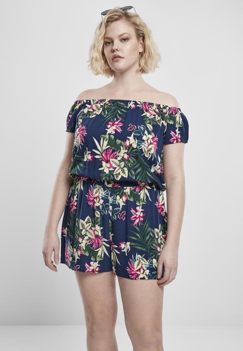 Actual product image Urban Classics Ladies AOP Off Shoulder Short Jumpsuit (5XL)