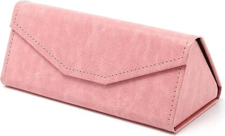 Actual product image Only-Bags.Store Velvet triangle folding glasses case Elegant sunglasses case soft noble reading glasses box Eyewear