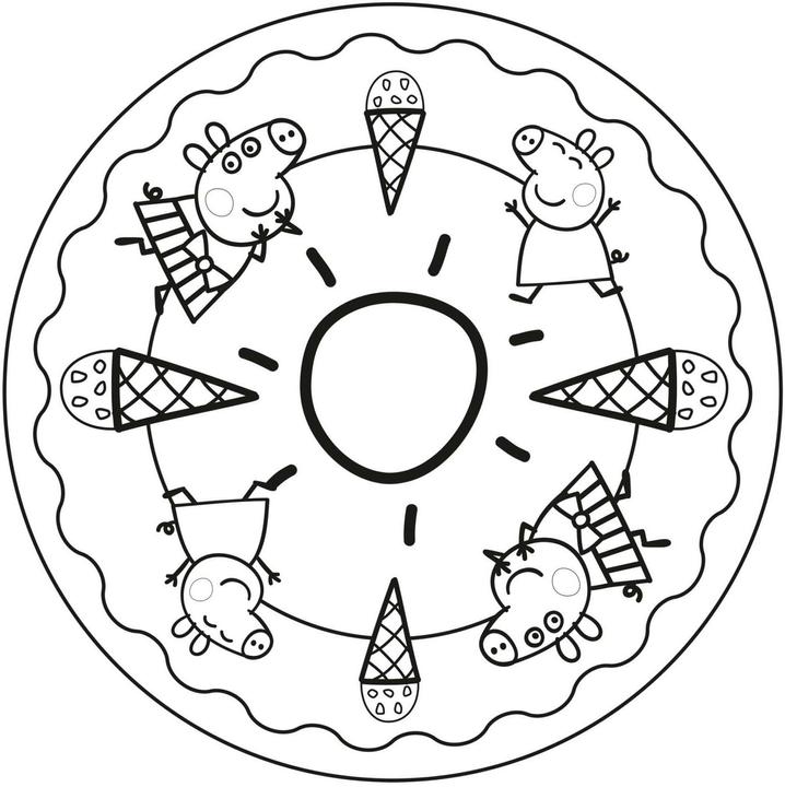 Actual product image Peppa Wutz colouring pictures: MANDALA colouring fun