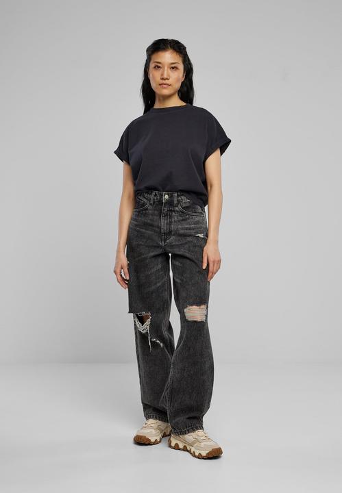 Actual product image Urban Classics Ladies Short Pigment Dye Cut On Sleeve Tee (S)