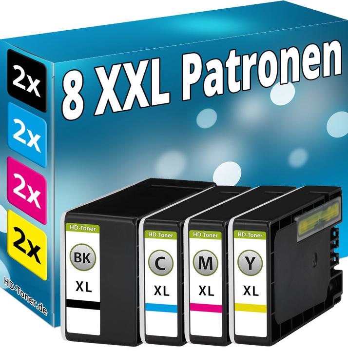 Produktbild Druckfuxx 8x TINTE PATRONEN für Canon Maxify MB2050 MB2150 MB2155 MB2350 MB2750