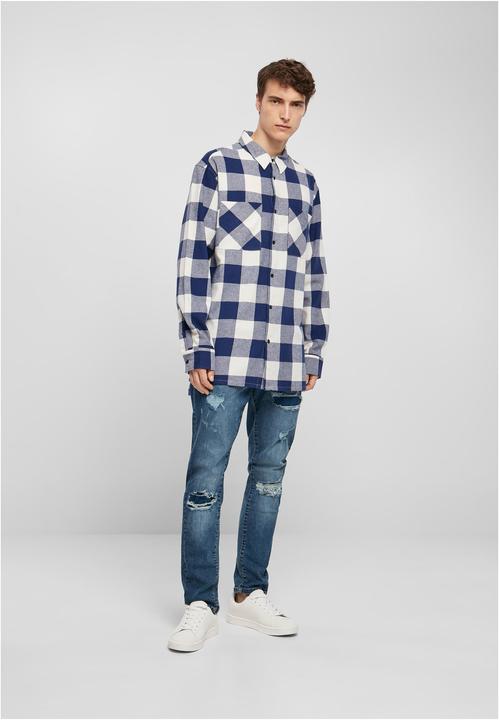 Actual product image Urban Classics Long Oversized Checked Shirt - 16632 (M)