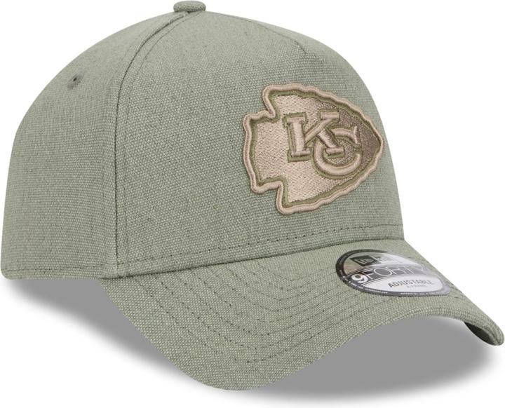 New Era A-Frame Trucker Leinen Cap - Kansas City Chiefs oliv (One Size)