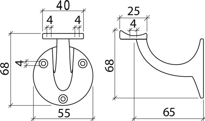 Produktbild Hermeta Handlaufstützen (Aluminium)