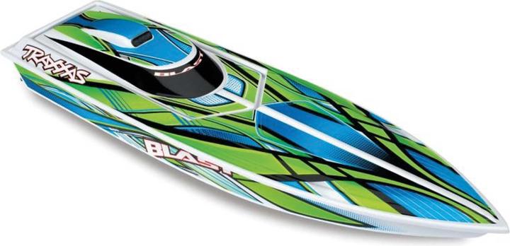 Image du produit Traxxas BATEAU BLAST 603mm EP RTR GREEN TQ 2.4GHz w/USB-C Charger & Battery