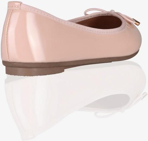 Image du produit Krisp Ballerine avec noeud aspect cuir verni (40)