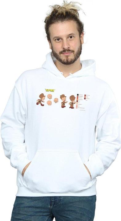 Actual product image Looney Tunes Mens Elmer Fudd Colour Code Hoodie (M)