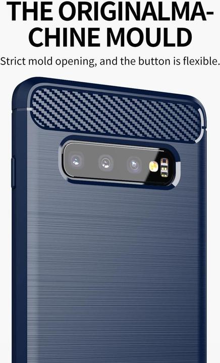 Produktbild Cadorabo TPU Ultra Slim carbon edelstahl Kombi Cover (Samsung Galaxy S10)