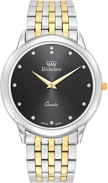 Richelieu Klassische schwarze Richelieu-Uhr (40 mm)
