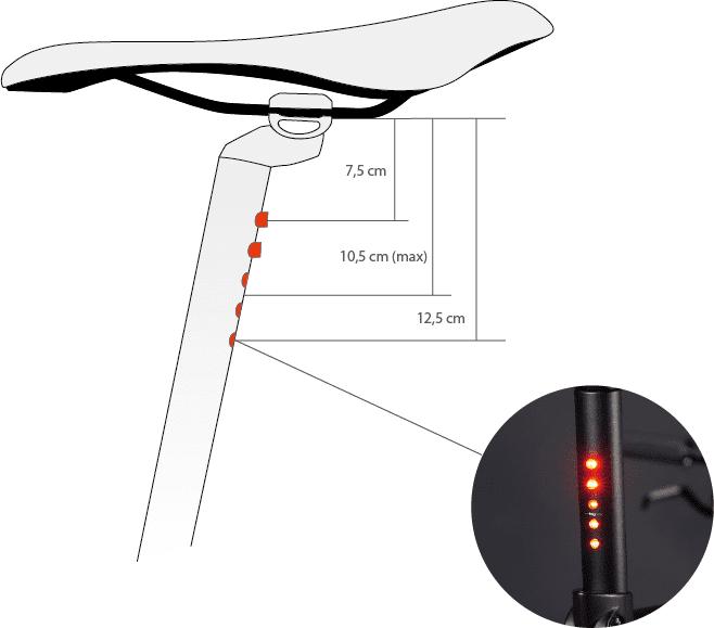 Immagine prodotto Light Skin Reggisella a LED argento 350 mm (350 mm)