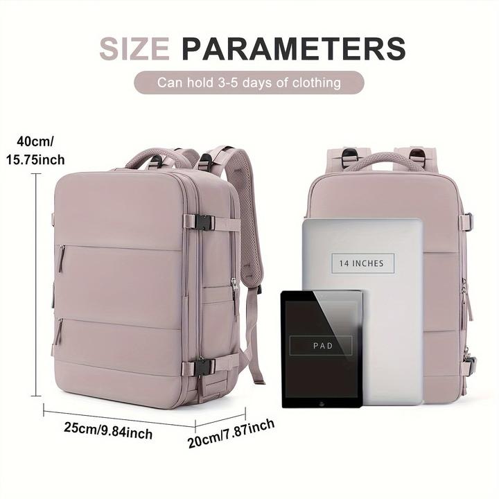 Image du produit Only-Bags.Store Sac à dos de voyage grand volume, sac à main unisexe à la mode avec ouverture à 180°, léger